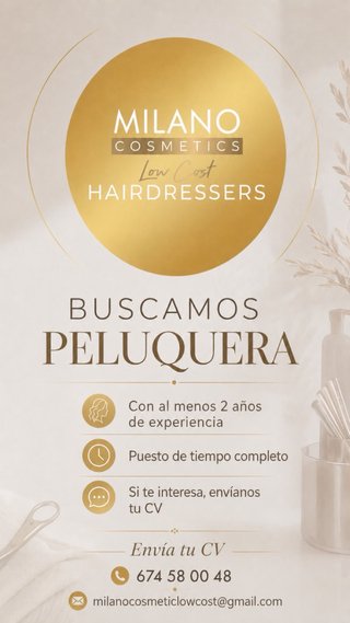 Vacante de peluqueria.