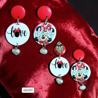 Orecchini Minnie Love Realizzati in  Carta