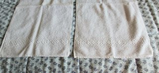 Juego de 2 toallas blancas de algodón