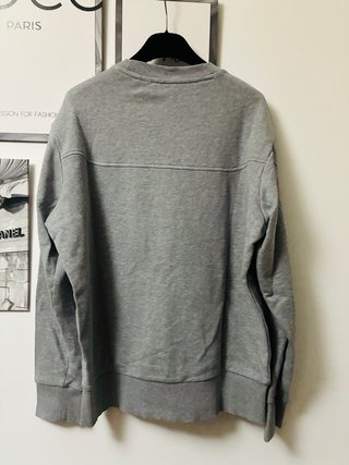 Sudadera Boss Gris Logo Relieve