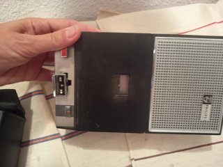 Grabador Cassette Philips Vintage Negro/Plata