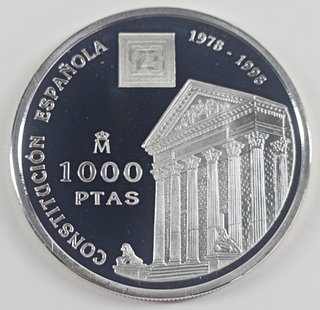 Moneda 1000 Pesetas 1998 Plata Constitución Españo