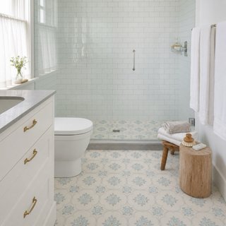 Azulejo vintage valenciano flor azul