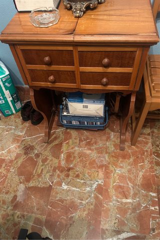 Mueble Máquina Coser Vintage Madera