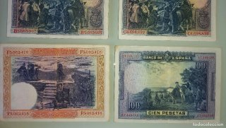 Lote 8 Billetes España Pesetas (5 diferentes)