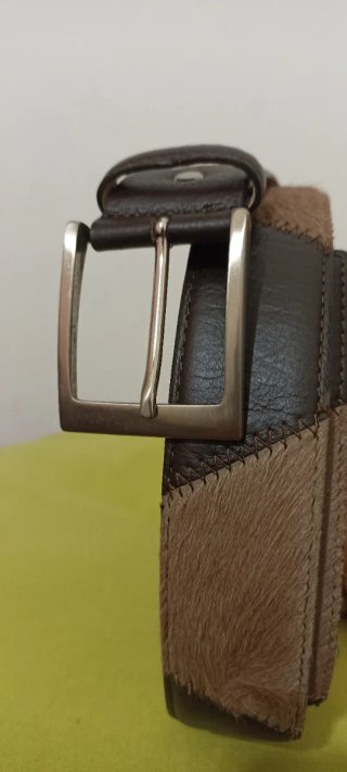Cintura in vera pelle patchwork