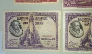 Lote 6 Billetes España Pesetas Sin Serie