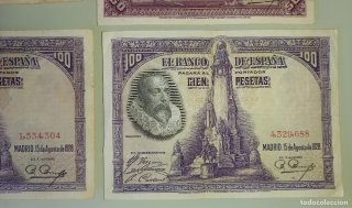 Lote 6 Billetes España Pesetas Sin Serie