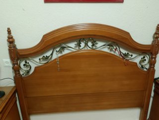 Cabecero 135cm Roble y Metal