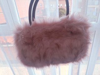 Bolso pelo rosa palo