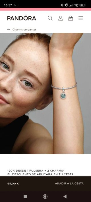 Pandora Charm Colgante trébol ☘️ Plata y Circonita