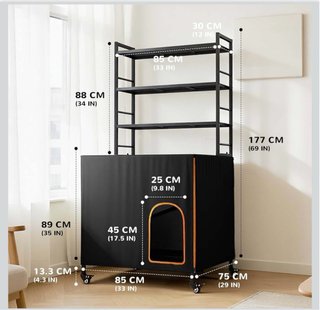 Mueble para arenero, Metálico con ruedas