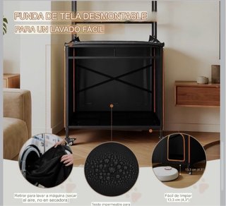 Mueble para arenero, Metálico con ruedas