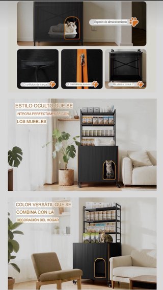 Mueble para arenero, Metálico con ruedas