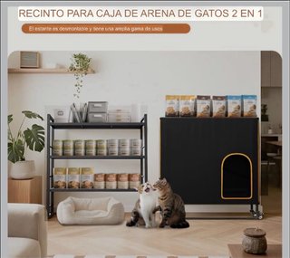 Mueble para arenero, Metálico con ruedas