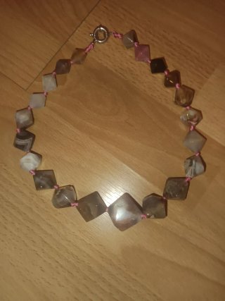 Collar piedras nácar bicolor
