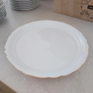 Vajilla Santa Clara Porcelana Dorada 89 piezas