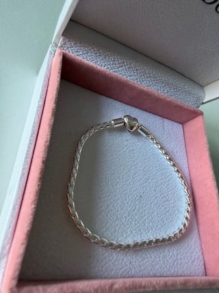 Bracciale Pandora Maglia Snake Cuore Argento