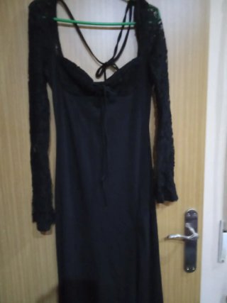 Vestido Negro Largo Fiesta Talla M