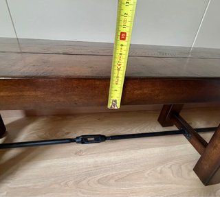 Banco de madera y forja