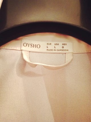 Chubasquero Largo OYSHO Beige Talla L