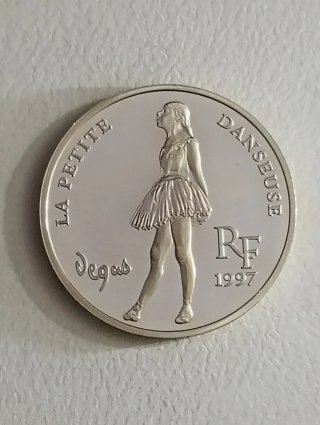 Moneda 10 Francos Francia 1997 La Pequeña Bailarin