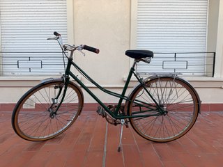 Bicicleta verde vintage