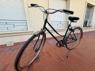 Bicicleta verde vintage
