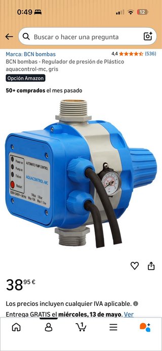 Controlador Presión Bomba Agua Orman