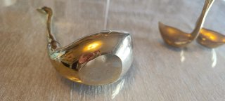 Figuras cisne bronce vintage (3 uds)