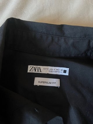 Camisa Negra Hombre Super Slim Fit