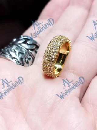 Anello Pandora Pavé a fascia tripla Gold