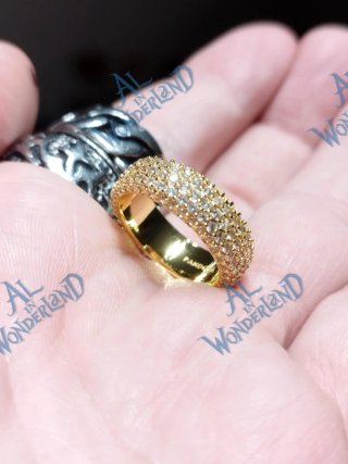 Anello Pandora Pavé a fascia tripla Gold