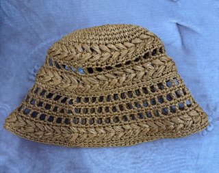 Cappello Max Mara rafia ocra
