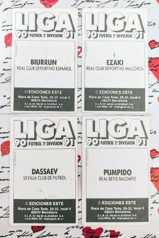 VECCHIE CARTE CALCIO  LIGA 90/91