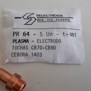5 Eléctrodos Longos Cebora C1403 p/ Tocha Plasma