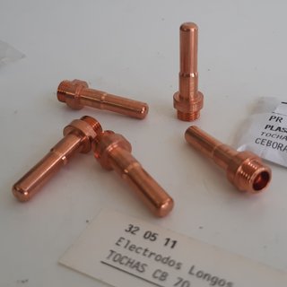 5 Eléctrodos Longos Cebora C1403 p/ Tocha Plasma