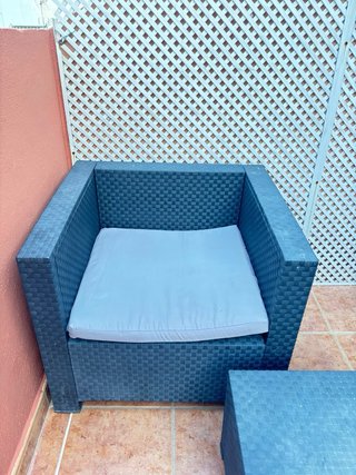 Conjunto sofá exterior ratán