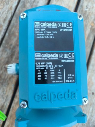 Motor Calpeda 0,75 kW MPC 31/A