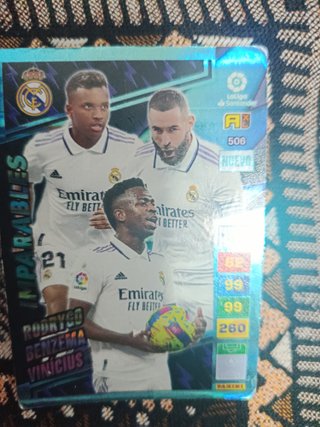 Carta Imparables Rodrygo Benzema Vinicius 2023