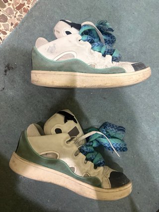 Scarpe Lanvin Uomo Blu/Bianco