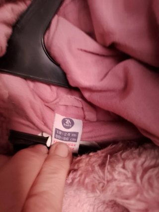 Abrigo niña rosa peluche
