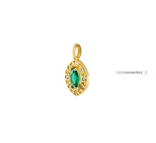 colgante oro 18k con piedra con circonita