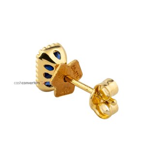 pendientes oro 18k con piedra con circonita