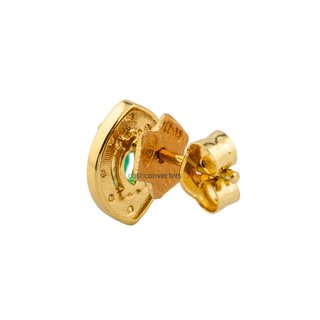pendientes oro 18k con piedra con circonita