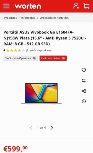 Asus 15.6” 512GB SSD W11