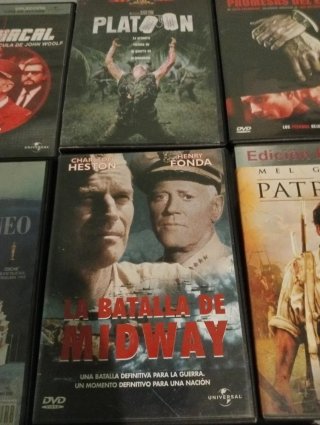 Lote 7Películas DVD: Chacal, Platoon, Midway