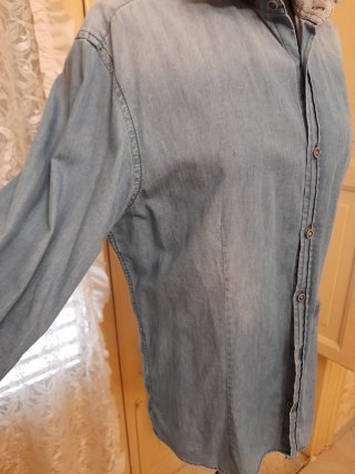 Camicia uomo jeans chiara