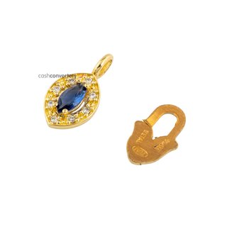 colgante oro 18k con piedra con circonita