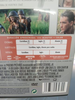Dvd La delgada línea roja
